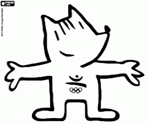 Cobi, mascotte van Barcelona 1992 kleurplaat