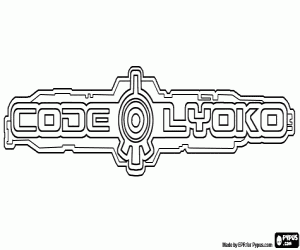 Code Lyoko logo kleurplaat