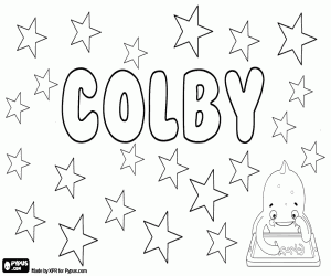 Colby, Engelse naam kleurplaat