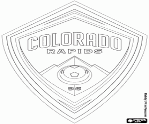 Colorado Rapids schild kleurplaat