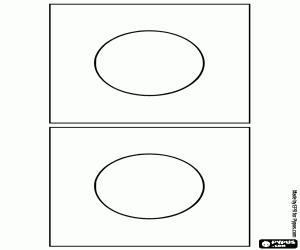 Complementaire kleuren, twee elementen kleurplaat