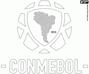 Conmebol-logo, Zuid-Amerikaans voetbal kleurplaat