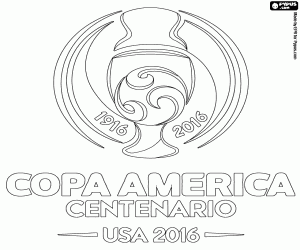 Copa América Centenario 2016 logo kleurplaat