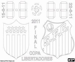 Copa Libertadores Final 2011 kleurplaat