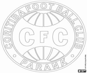 Coritiba FC embleem kleurplaat