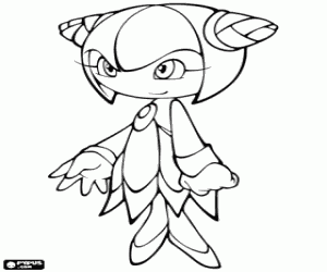 Cosmo, een Sonic karakter kleurplaat