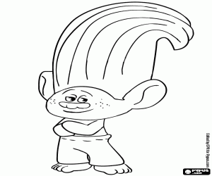 Creek, de zen troll kleurplaat