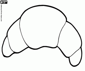 Croissant kleurplaat