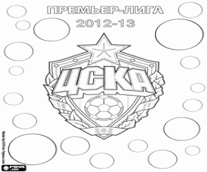 CSKA Moskou, kampioen 2012-2013 kleurplaat