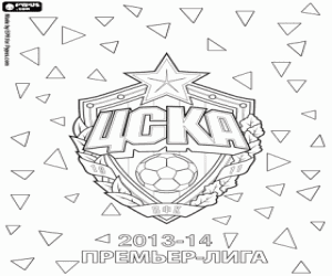 CSKA Moskou, kampioen 2013-2014 kleurplaat