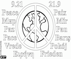 Dag van de vrede, 21 September kleurplaat