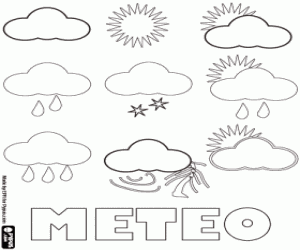 Dag van meteorologie kleurplaat