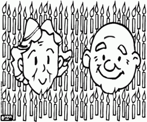 Dag van oudere personen kleurplaat