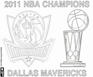 Dallas Mavericks 2011 NBA Kampioen kleurplaat