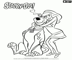 Daphne's knuffel voor Scooby-Doo kleurplaat