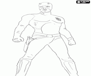 Daredevil, een blinde superheld kleurplaat