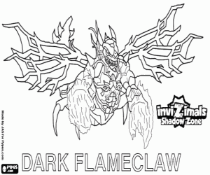 Dark Flameclaw, Invizimals Shadow Zone kleurplaat