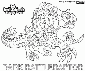 Dark Rattleraptor, Invizimals Shadow Zone kleurplaat