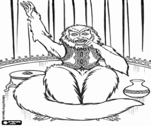 De aap uit Indiana Jones film kleurplaat