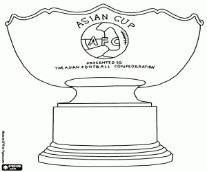 De AFC Asian Cup trofee kleurplaat
