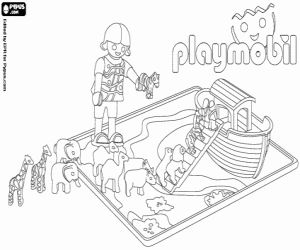 De Ark van Noach van Playmobil kleurplaat