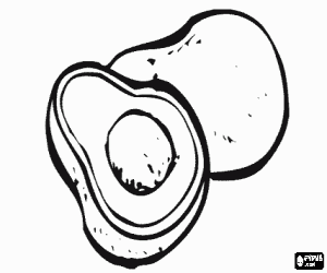 De avocado vrucht kleurplaat