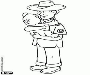 De bewaker van een bos met een koala kleurplaat