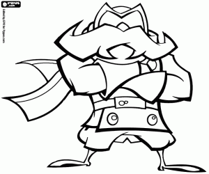 De Black Baron, antagonist karakter kleurplaat