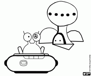 De buitenaards leven kleurplaat