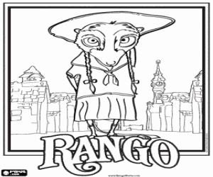 De cactus muis Priscilla kleurplaat