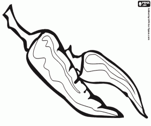 De chilipeppers kleurplaat