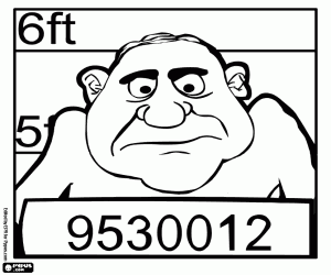 De delinquent foto door politie kleurplaat