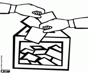 De democratie dag kleurplaat