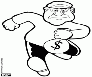 De dief met de loot kleurplaat