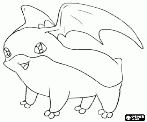 De digimon Patamon kleurplaat