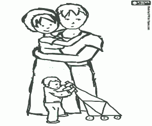 De eerste stappen van een baby kleurplaat