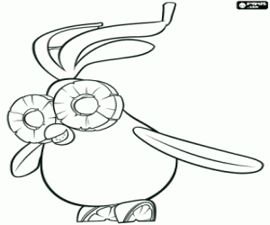 De exotische vogel Fruit Cockatiel kleurplaat