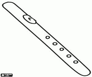 De fluit, traditioneel instrument kleurplaat