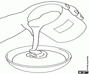 De gecondenseerde melk is heel lief kleurplaat