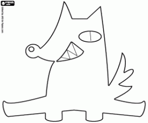 De grote boze Wolf kleurplaat