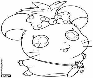 De hamster Lazuli, Hamtaro kleurplaat