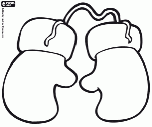 De handschoenen van de Kerstman kleurplaat