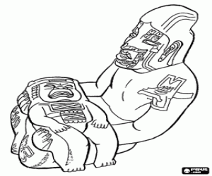 De heer van Las Limas sculptuur kleurplaat