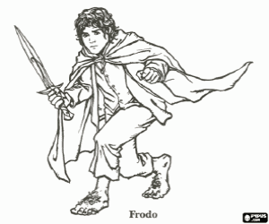 De hobbit Frodo kleurplaat
