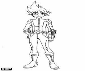 De jonge Brett van Team Galaxy kleurplaat