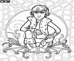 De jonge Viking Hikkie kleurplaat