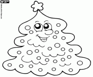 De Kerstmis spar kleurplaat