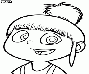 De kleinste zus is Agnes kleurplaat