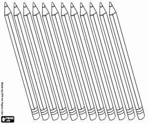 De kleur potloden kleurplaat