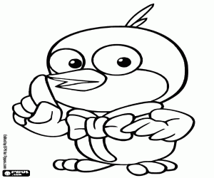 De kolibrie Harry kleurplaat